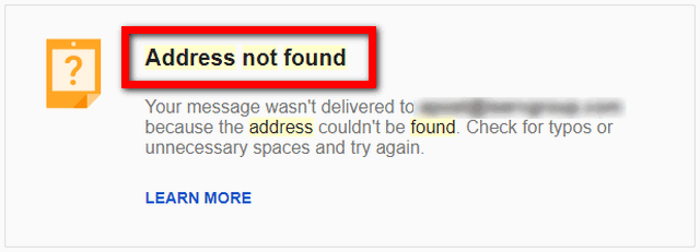 addresses not found