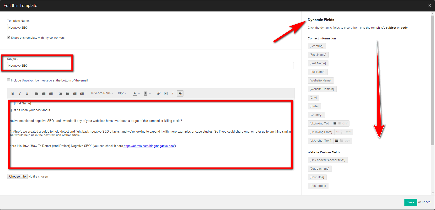create email templates