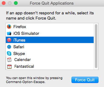 keystrokes for force close on mac