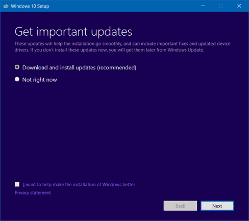 windows 10 download and install updates