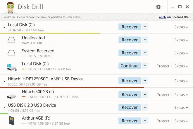 Disk Drill Launching