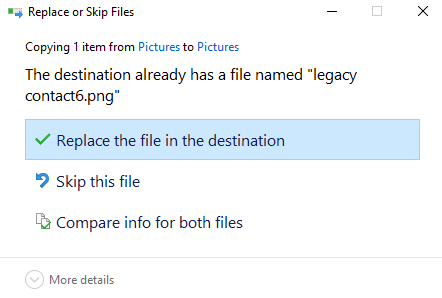 replace the file