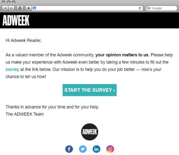 email marketing adweek survey