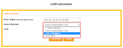 lcm calculator