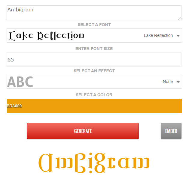 ambigram generator 2 words