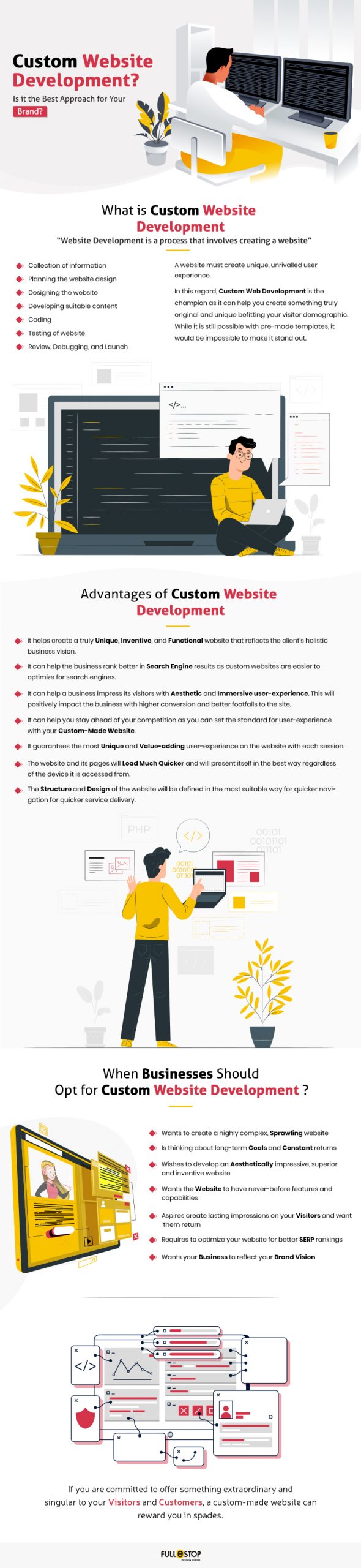 custom website development infographic