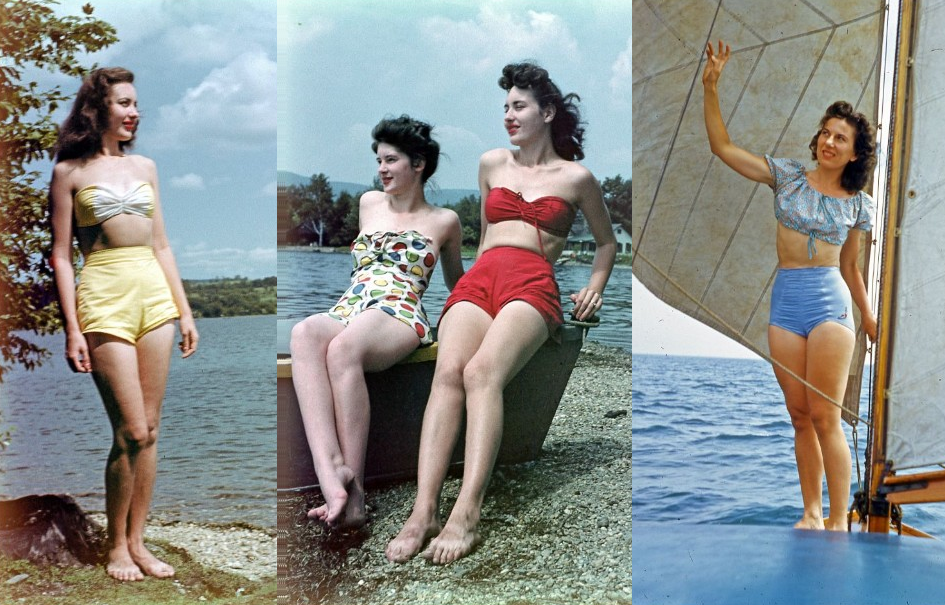 two piece bikini fashion 1940