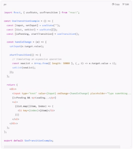 useTransition + useDeferredValue - React Hooks