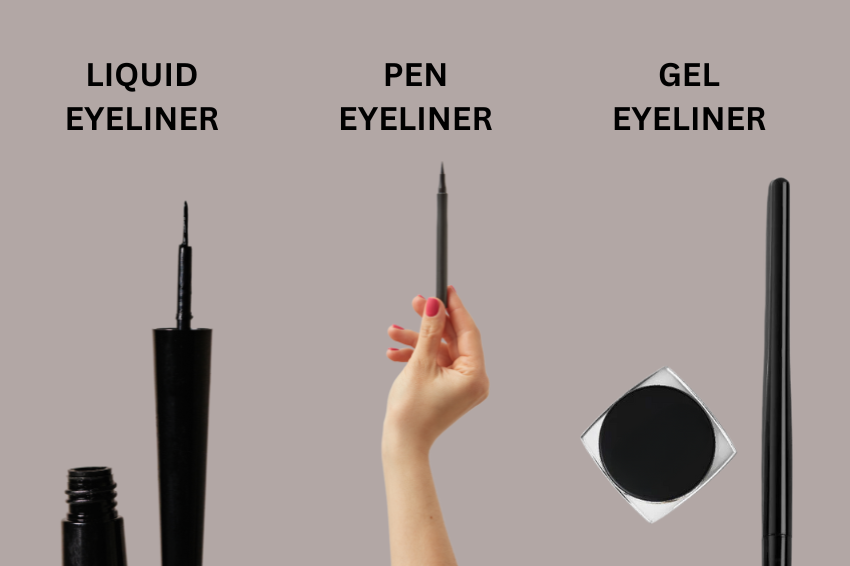 liquid, pen and gel eyeliners