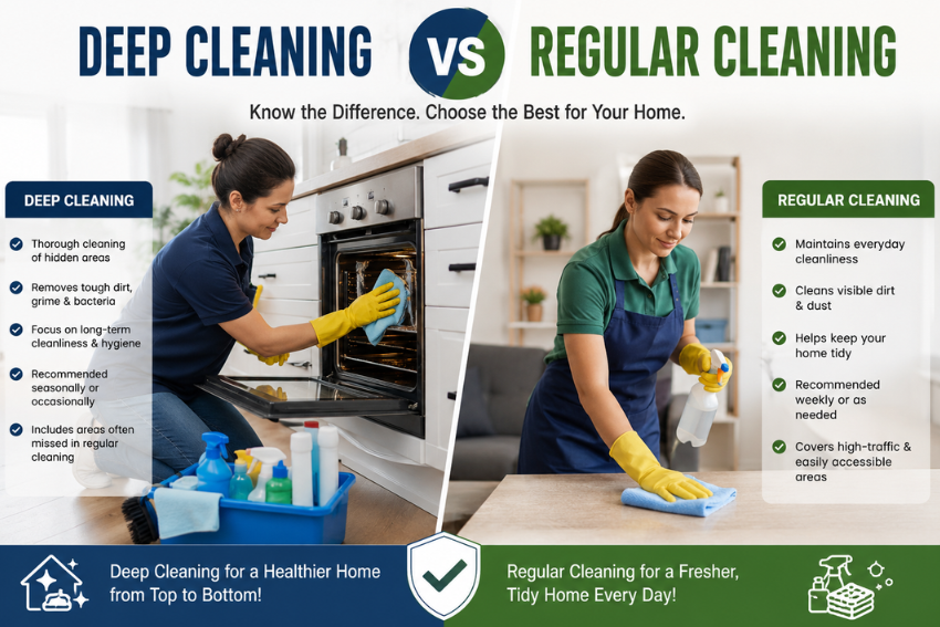 deep cleaning vs regular cleaning