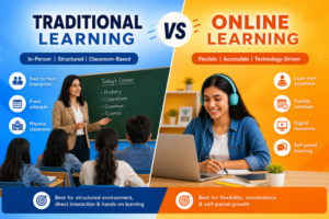 traditional learning vs online learning